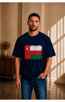 Sngl Tekstil Erkek Oversize Umman Bayrak Baskılı Kısa Kollu Tişört S M L Xl 2xl Lacivert Sngl Tekstil Erkek Oversize Umman Bayrak Baskılı Kısa Kollu Tişört S M L Xl 2xl Lacivert