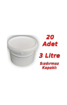 Decotone 3 L Plastik Kapaklı Kovahobi Boya Gıda Yoğurt Kovası - 20 Adet Decotone 3 L Plastik Kapaklı Kovahobi Boya Gıda Yoğurt Kovası - 20 Adet