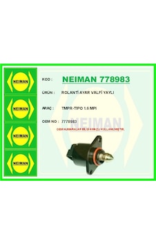 Bescher Rolanti Ayar Valfi Yaylı Tempra-tipo 1.6 Mpı Neıman 778983 7778983 Bescher Rolanti Ayar Valfi Yaylı Tempra-tipo 1.6 Mpı Neıman 778983 7778983