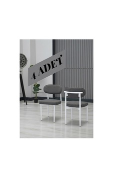 Polo Sandalye Beyaz Ayak 4 Adet Antrasit Antrasit Polo Sandalye Beyaz Ayak 4 Adet Antrasit Antrasit