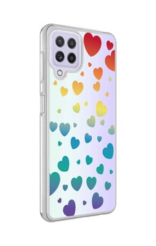 Galaxy A22 4g Kılıf Zore M-blue Desenli Kapak Heart No3 Galaxy A22 4g Kılıf Zore M-blue Desenli Kapak Heart No3