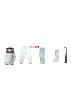 5li Set Normal Maske, Pantolon, Eldiven, Arıcı Çorabı Ve El Demiri 5li Set Normal Maske, Pantolon, Eldiven, Arıcı Çorabı Ve El Demiri