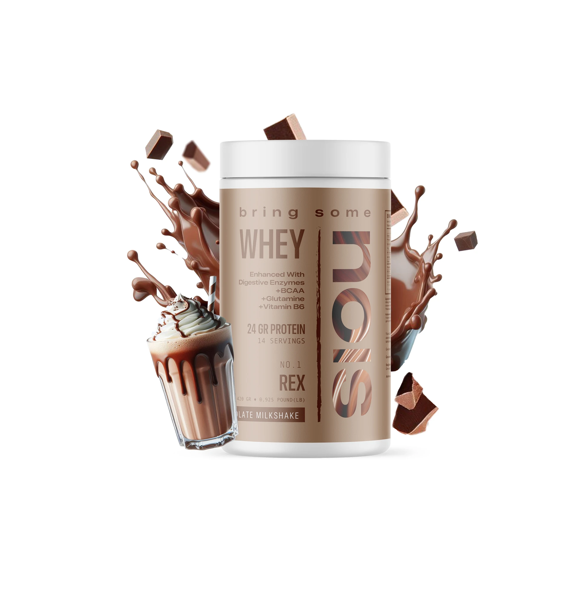 Bring Some Whey Iso Rex Chocolate Milkshake 420 G Protein Tozu 14 Servis