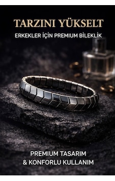 Hematit Bileklik, Premium Tasarım Metalik Gri Hematit Bileklik, Premium Tasarım Metalik Gri