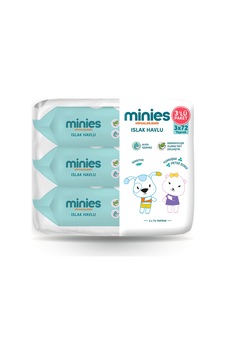 Minies Islak Havlu 3x72'li - 8 Adet Tarı 8'li set