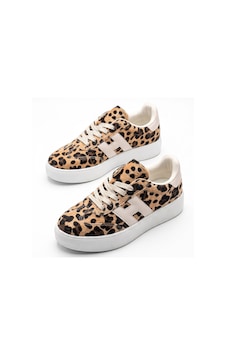 V.S.H Velvet Kadın Yüksek Tabanlı Leopar Sneaker Spor Ayakkabı Terra -2514 V.S.H Velvet Kadın Yüksek Tabanlı Leopar Sneaker Spor Ayakkabı Terra -2514