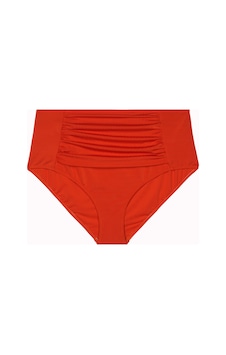 Büyük Beden Drape Detaylı Toparlayıcı Yüksek Bel Kadın Bikini Alt Mercan Büyük Beden Drape Detaylı Toparlayıcı Yüksek Bel Kadın Bikini Alt Mercan