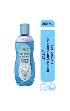 SALLY Bebek Şampuan ve Yıkama Jeli Mavi 200 ML