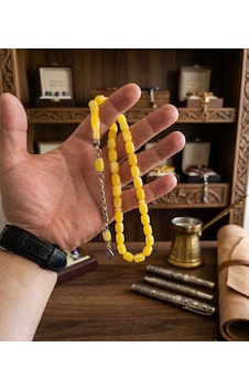 Tesbih Beyrut Damla Sarı - Beyaz