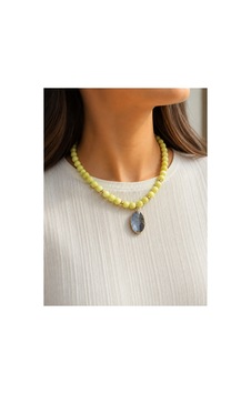 Leyan Doğaltaş Peridot Taşı Doğal Taş Kolye 53 Cm 10 Mm El Yapımı Tasarım Kolye Haki Haki Leyan Doğaltaş Peridot Taşı Doğal Taş Kolye 53 Cm 10 Mm El Yapımı Tasarım Kolye Haki Haki