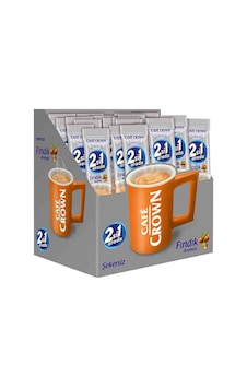 Cafe Crown 2'si 1 Arada Şekersiz Fındıklı Kahve 24 x 11 G