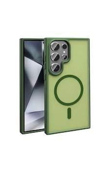 Samsung Galaxy Uyumlu S24 Ultra Kılıf M-safe Şarj Özellikli Mat Arka Yüzey Zore Sio Kapak Koyu Yeşil Samsung Galaxy Uyumlu S24 Ultra Kılıf M-safe Şarj Özellikli Mat Arka Yüzey Zore Sio Kapak Koyu Yeşil