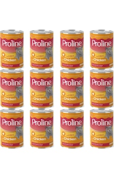 Pro Line Tavuklu Sos İçinde Et Parçacıklı Yetişkin Kedi Konservesi 12 x 400 G