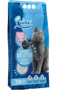 Prime Aktif Karbonlu Topaklaşan Bentonit Kedi Kumu 10 L Prime Aktif Karbonlu Topaklaşan Bentonit Kedi Kumu 10 L