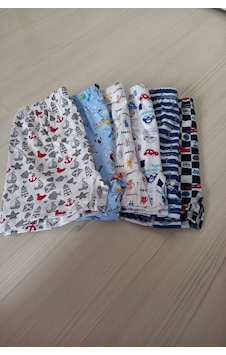 Tutku Erkek Çocuk Beyaz Empirme Desenli Boxer 6'lı Beyaz Tutku Erkek Çocuk Beyaz Empirme Desenli Boxer 6'lı Beyaz