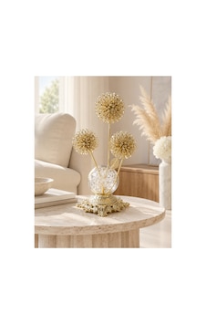 Sleep Nova Gold Çiçek Figürlü Kristal Taşlı Dekoratif Masa Aksesuarı Sleep Nova Gold Çiçek Figürlü Kristal Taşlı Dekoratif Masa Aksesuarı