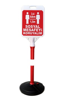 Sosyal Mesafe 1.5 Metre Uyarı Bariyer Dubası Sosyal Mesafe 1.5 Metre Uyarı Bariyer Dubası