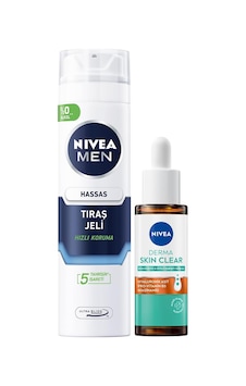 Tr Men Erkek Hassas Tıraş Jeli 200ml Ve Derma Skin Clear Karşıtı Serum 30ml, Cilt Bakım Seti Tr Men Erkek Hassas Tıraş Jeli 200ml Ve Derma Skin Clear Karşıtı Serum 30ml, Cilt Bakım Seti