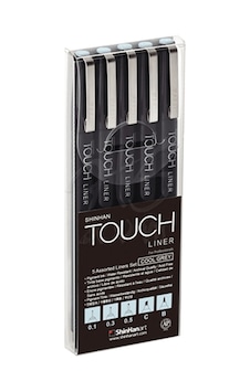 Touch Liner Teknik Çizim Kalemi 5Li Set Cool Grey Sh4101205 Touch Liner Teknik Çizim Kalemi 5Li Set Cool Grey Sh4101205