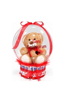 Çikolatalı Hediye Balon Kutusu Peluş Ayıcıklı Bobo Balon Tasarımı Çikolatalı Hediye Balon Kutusu Peluş Ayıcıklı Bobo Balon Tasarımı