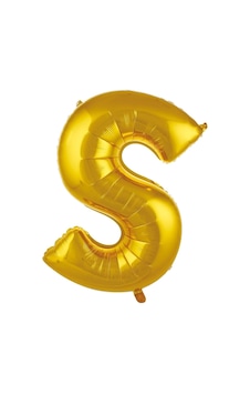 34 İnç S Gold Renk Harf Folyo Balon 34 İnç S Gold Renk Harf Folyo Balon