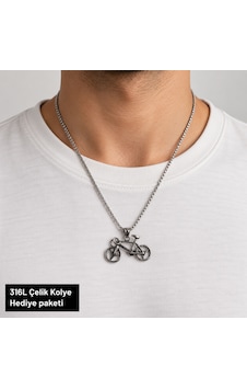 Bisiklet Figürlü Erkek Kolye 316l Çelik Spor Temalı Şık Ve Özgün Aksesuar Altın - Gümüş Bisiklet Figürlü Erkek Kolye 316l Çelik Spor Temalı Şık Ve Özgün Aksesuar Altın - Gümüş