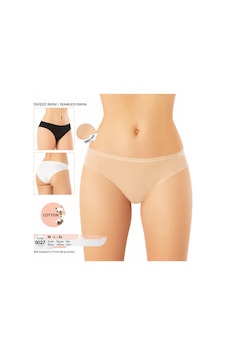 Talya İç Giyim Kota Pamuk&likra Dikişsiz Seamless 6 Adet Bikini Külot Beyaz