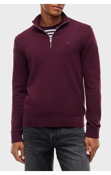 Tommy Jeans Pamuklu Slim Fit Yarım Femruarlı Dik Yaka Kazak Erkek Kazak Dm0dm21654 V11 Bordo Tommy Jeans Pamuklu Slim Fit Yarım Femruarlı Dik Yaka Kazak Erkek Kazak Dm0dm21654 V11 Bordo