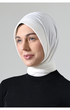 Üç Farklı Bağlamalı Tesettür Hazır Pratik Şal Beyaz Beyaz Üç Farklı Bağlamalı Tesettür Hazır Pratik Şal Beyaz Beyaz