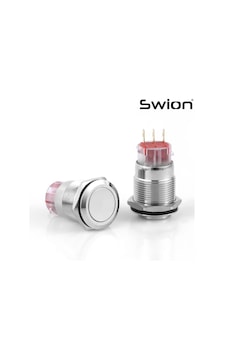 Swion D65 Buton Metal Kalıcı Düz Ø19mm 3p Swion D65 Buton Metal Kalıcı Düz Ø19mm 3p