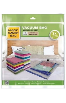 Bag 2'li Vakumlu Poşet Hurç Seti Xlarge Hurç Şeffaf