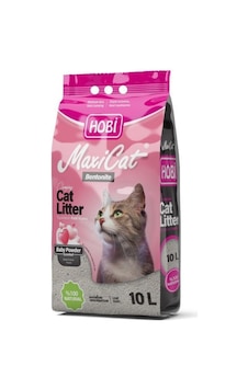 Hobi Maxicat Bebek Pudralı İnce Topaklaşan Bentonit Kedi Kumu 10 L Hobi Maxicat Bebek Pudralı İnce Topaklaşan Bentonit Kedi Kumu 10 L