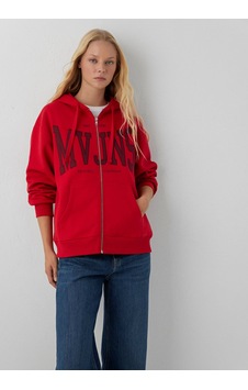 Mavi Logo Baskılı Sweatshırt Acı Kırmızı Kırımızı Kadın Sweatshirt M1s10421-82054 Mavi Logo Baskılı Sweatshırt Acı Kırmızı Kırımızı Kadın Sweatshirt M1s10421-82054