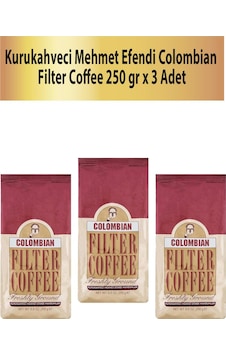 Mehmet Efendi Kurukahveci Colombian Filtre Kahve 3 x 250 G Mehmet Efendi Kurukahveci Colombian Filtre Kahve 3 x 250 G