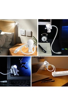 Usb Astronot Gece Lambası, Masa Lambası, Kitap Okuma Lambası Işığı Beyaz Usb Astronot Gece Lambası, Masa Lambası, Kitap Okuma Lambası Işığı Beyaz