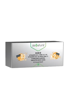 Venatura D3k2 Vitamin D3 1000 Iu Ve Vitamin K2 25mcg Mk-7 60 Kapsül Venatura D3k2 Vitamin D3 1000 Iu Ve Vitamin K2 25mcg Mk-7 60 Kapsül