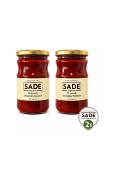 Sade Organik Domates Salçası 650 Gr 2 Li Paket