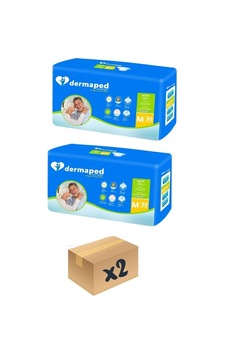 Dermaped Yetişkin Süper Emici Bel Bantlı Hasta Bezi M 2 x 30'lu Dermaped Yetişkin Süper Emici Bel Bantlı Hasta Bezi M 2 x 30'lu