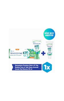 Sensodyne Promine 6 +yaş Çocuk Diş Macunu 50ml - Bubble Gum Aromalı 50ml + Mini Boy Hediye 15ml Sensodyne Promine 6 +yaş Çocuk Diş Macunu 50ml - Bubble Gum Aromalı 50ml + Mini Boy Hediye 15ml