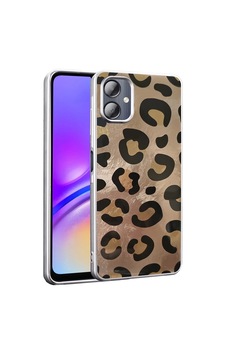 Galaxy Uyumlu A06 Kılıf Desenli Zore Mep Kapak Gold Leopar Galaxy Uyumlu A06 Kılıf Desenli Zore Mep Kapak Gold Leopar