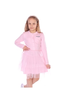 Toontoy Kız Çocuk Düğmeli Toontoy Girl Nakışlı Tüllü Elbise Pembe Toontoy Kız Çocuk Düğmeli Toontoy Girl Nakışlı Tüllü Elbise Pembe