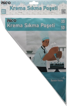 Naylon 30cm 50pcs Krema Sıkma Poşeti Torbası Naylon 30cm 50pcs Krema Sıkma Poşeti Torbası