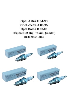 Opel Vectra A Buji Takımı Gm 95519060 Opel Vectra A Buji Takımı Gm 95519060