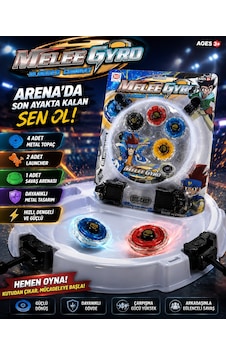 Meleegyro 4 Lü Metal Beyblade Arena Seti 4 Topaç 2 Fırlatıcı Meleegyro 4 Lü Metal Beyblade Arena Seti 4 Topaç 2 Fırlatıcı