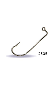 Youvella 2505 Jig Head İğnesi Dövme Delikli Uzun 100'lü Kutu Nikel 1/0