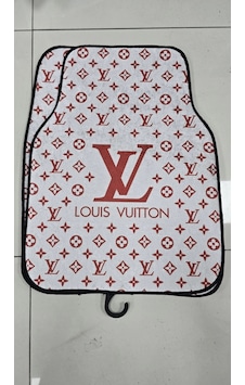 Lv Beyaz Kırmızı Desenli Desen Kaymaz Taban Dekoratif Oto Halı Paspas Üniversal Yıkanabilir Her Arac Lv Beyaz Kırmızı Desenli Desen Kaymaz Taban Dekoratif Oto Halı Paspas Üniversal Yıkanabilir Her Arac