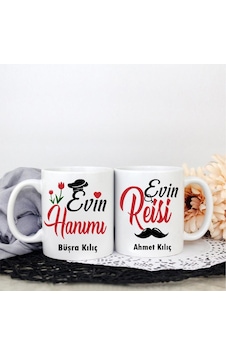 Nilhediye Çiftlere Özel İsimli Kupa Bardak Evin Reisi Hanımı - 487102370 Nilhediye Çiftlere Özel İsimli Kupa Bardak Evin Reisi Hanımı - 487102370