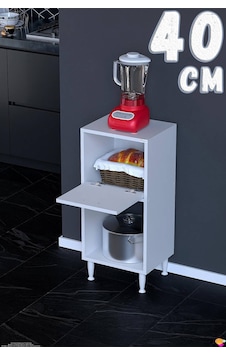 Nova Çok Amaçlı Mutfak Modülü 40x87x32 Cm Kiler Dolabı Ekmeklik Ve Mutfak Düzenleyici Beyaz Nova Çok Amaçlı Mutfak Modülü 40x87x32 Cm Kiler Dolabı Ekmeklik Ve Mutfak Düzenleyici Beyaz
