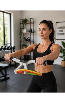 Direnç Bantlı Kol Göğüs Omuz Egzersiz Aleti Evde Fitness Seti Acı Kahverengi