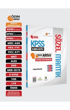 2026 KPSS SÖZEL MANTIK Kara Kutu ÖSYM Çıkmış Soru Havuzu Bankası Konu Özetli Dijital Çözümlü 2026 KPSS SÖZEL MANTIK Kara Kutu ÖSYM Çıkmış Soru Havuzu Bankası Konu Özetli Dijital Çözümlü